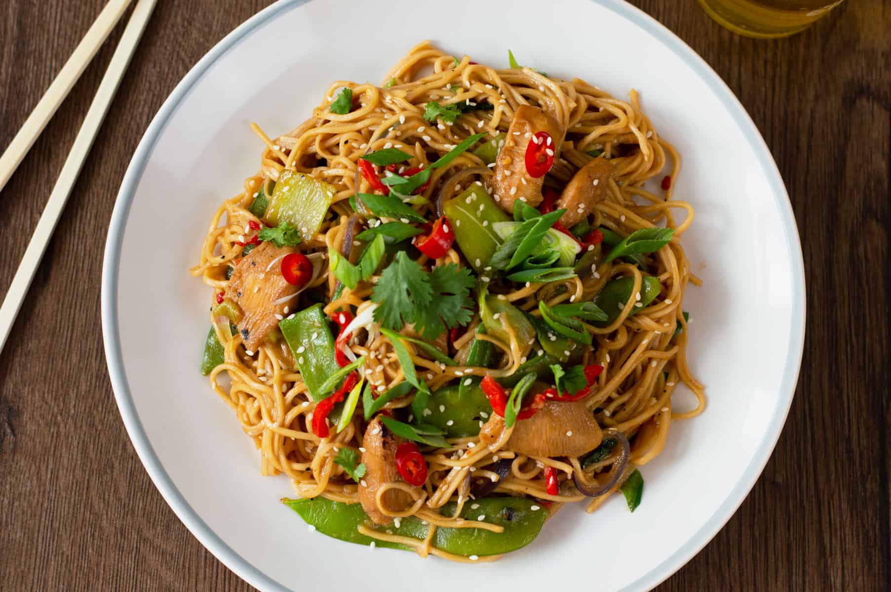 Stir-Fried Noodles With Chicken Recipe