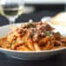 Side shot of my Italian Sausage Pasta recipe