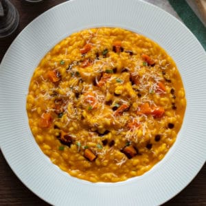 Pumpkin Risotto with pumpkin oil