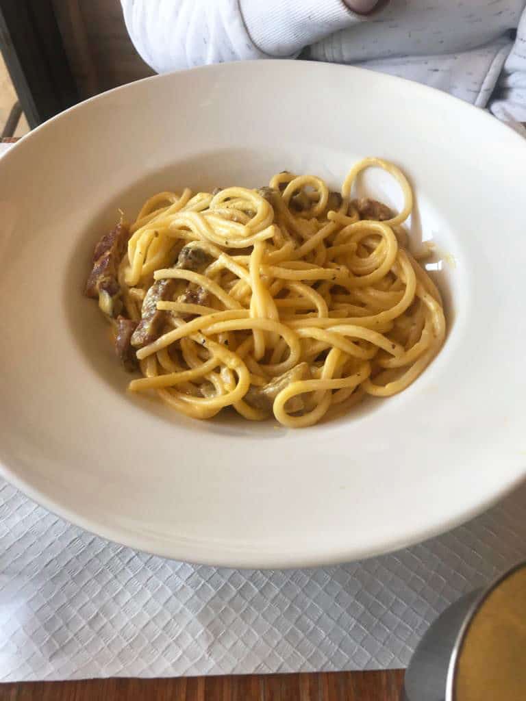 Spaghetti Carbonara photo taken in Italy