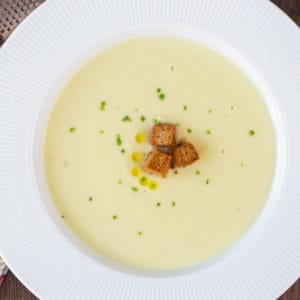 Cauliflower Soup with a grilled lemon & nutmeg