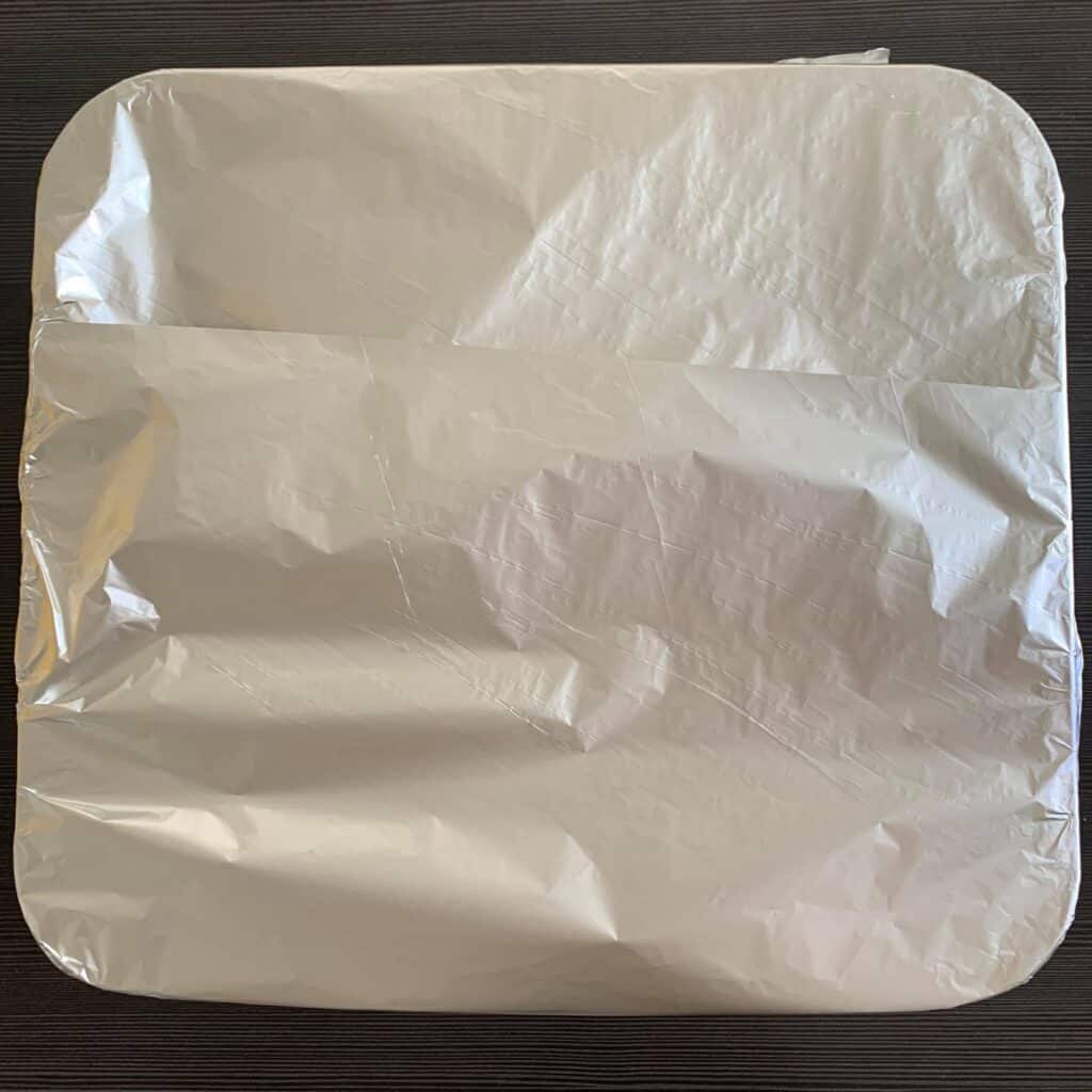 Tin foiling the baking tray.