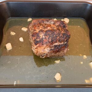 Half Roasted pork but in a baking tray