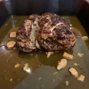 After slow cooking the pork butt its nice a tender and falling apart