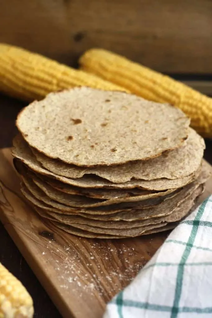 A stack of wheat tortillas