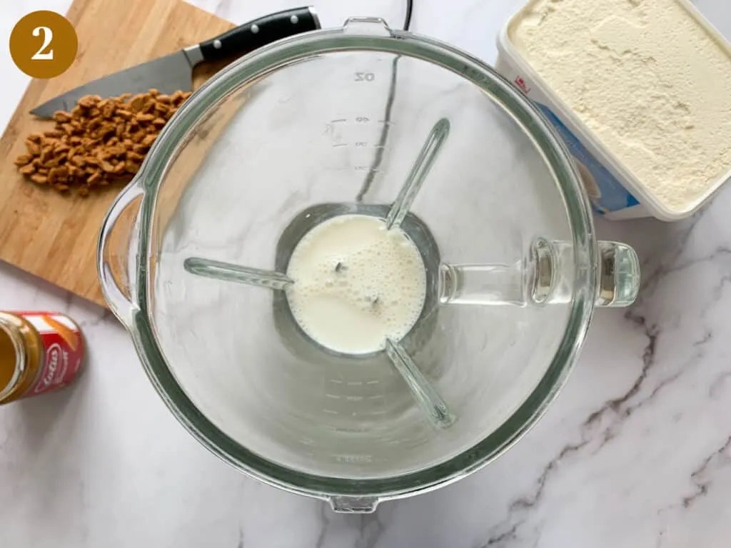 Milk in a blender