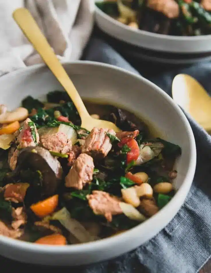 Lamb stew in a bowl