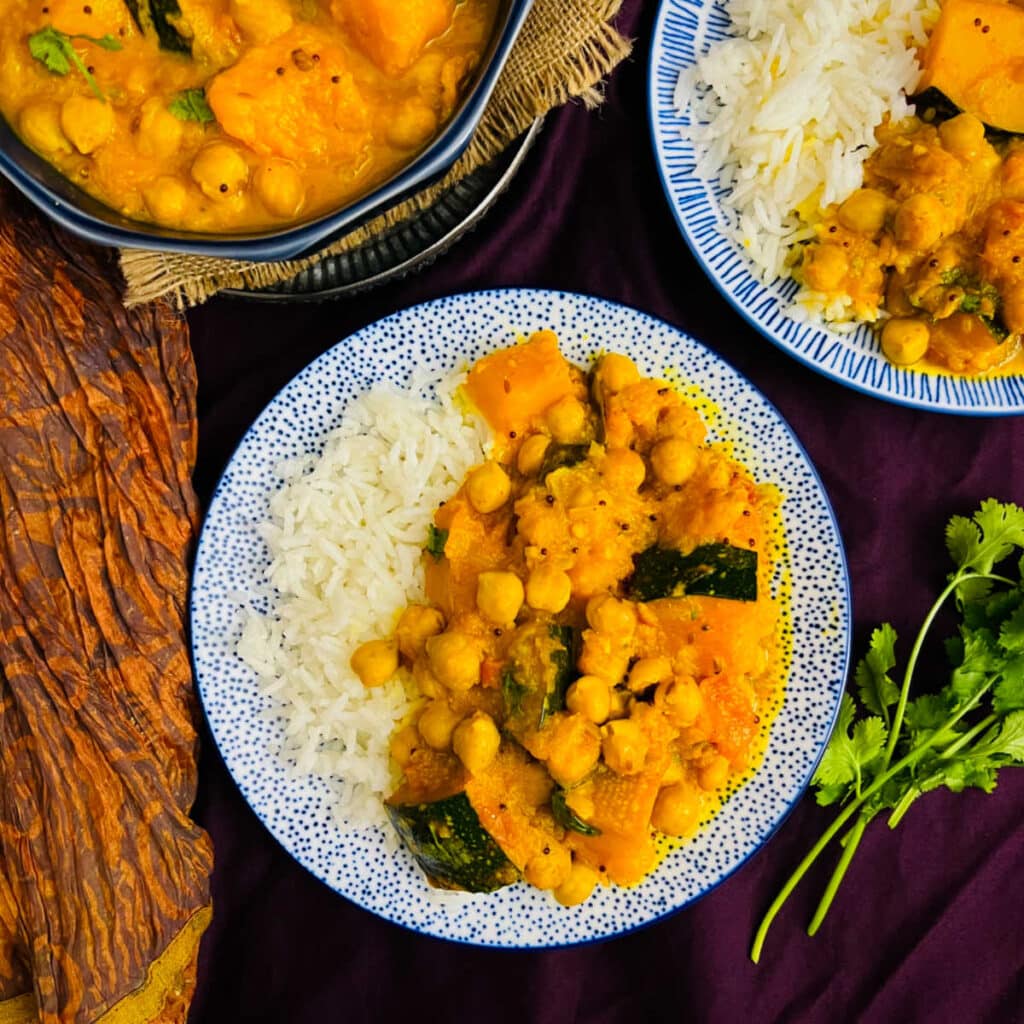Pumpkin Chickpea Curry with Coconut Milk