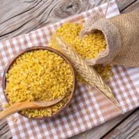 Bulgur on a table