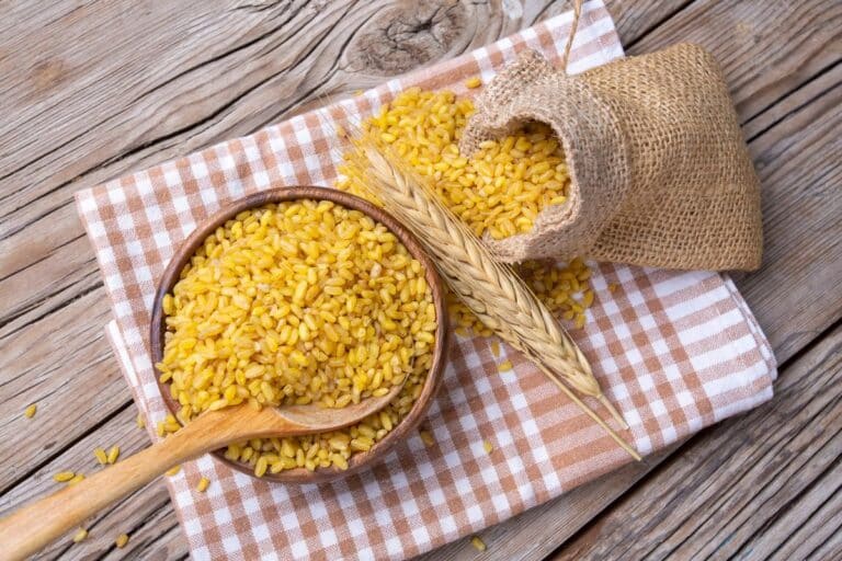 Bulgur on a table