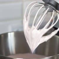 Heavy cream that has been whipped.